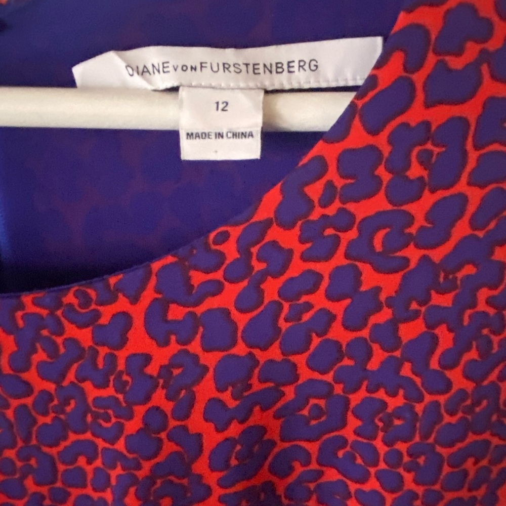 Diane Von Furstenberg sheath dress, size 12.